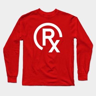 Rx Prescription Drugs - White Graphic Long Sleeve T-Shirt